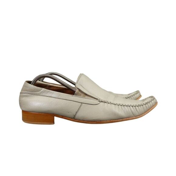 San Meldini Shoes Mens 43 Loafers Slip On Snip Toe Moc Leather Italian Classic main image 9